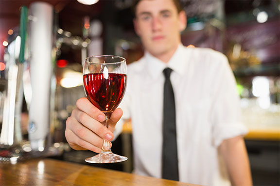 Bartender Serving Alcohol Responsibly